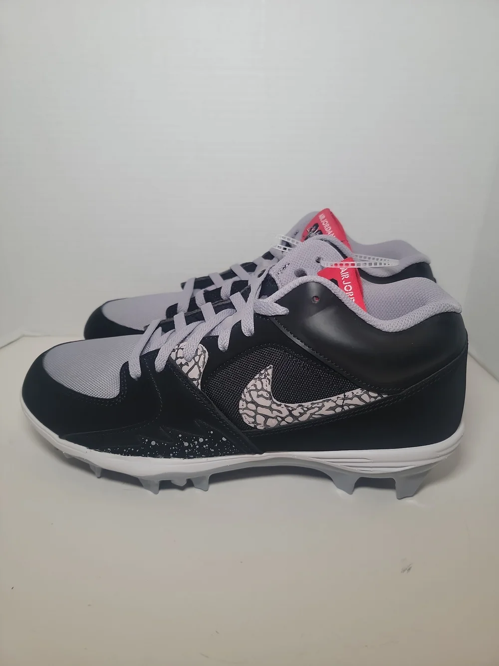 Nike Jordan Stadium 90 LOW MCS Men Black Cement Football Cleats HQ0210 060